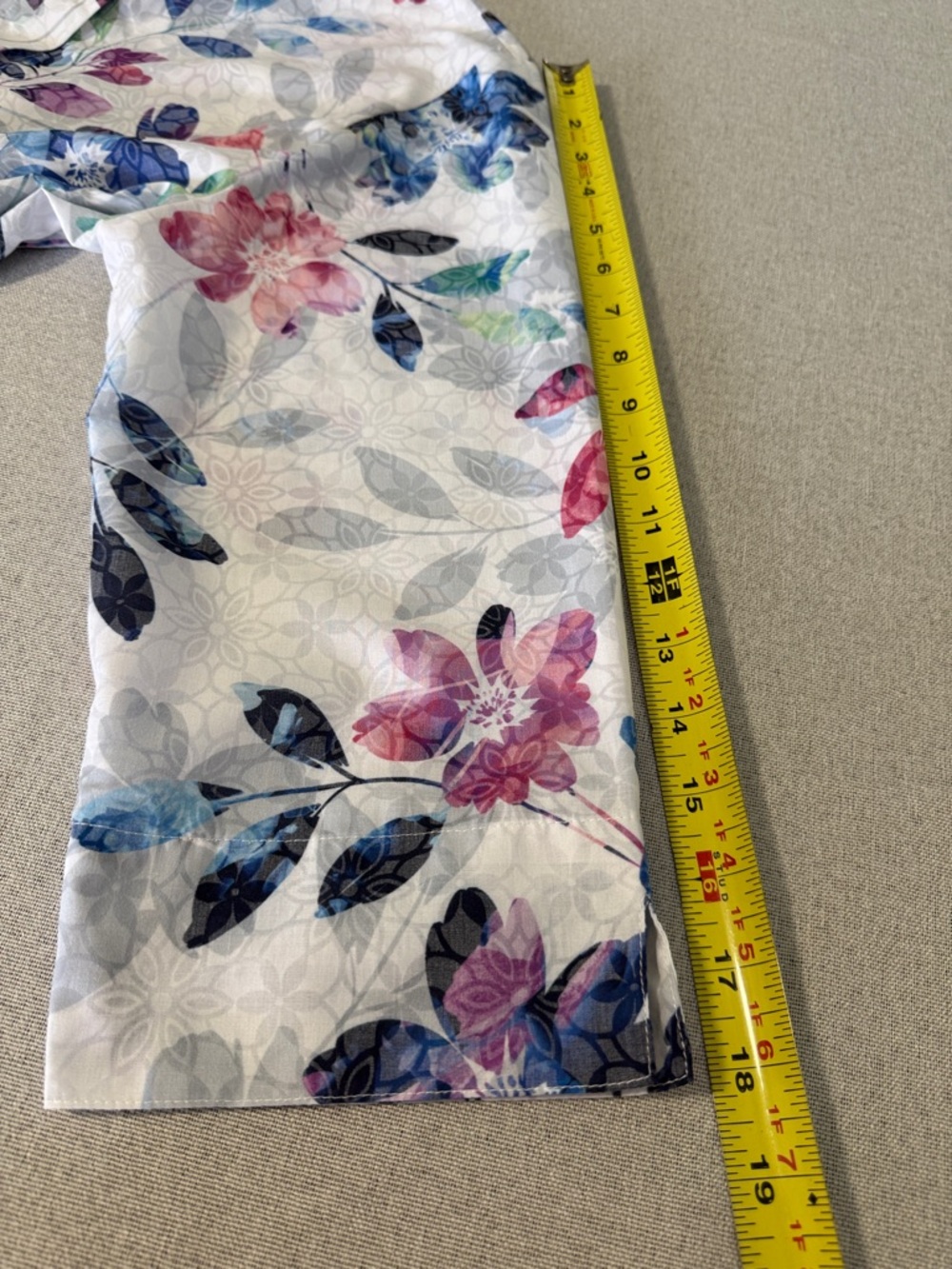Alfred Dunner Petite Floral Button-Up  3/4 sleeve shirt SZMP - Picture 11 of 15